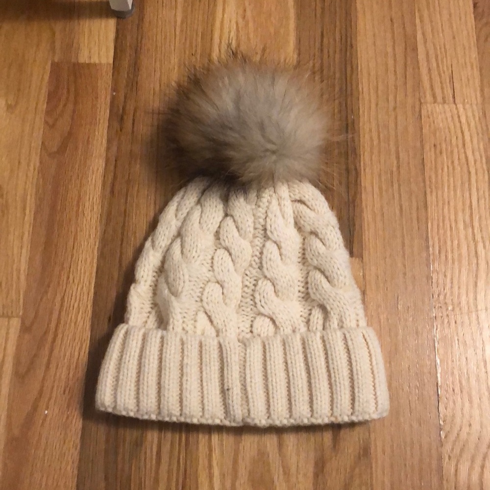 Ivory wool winter hat